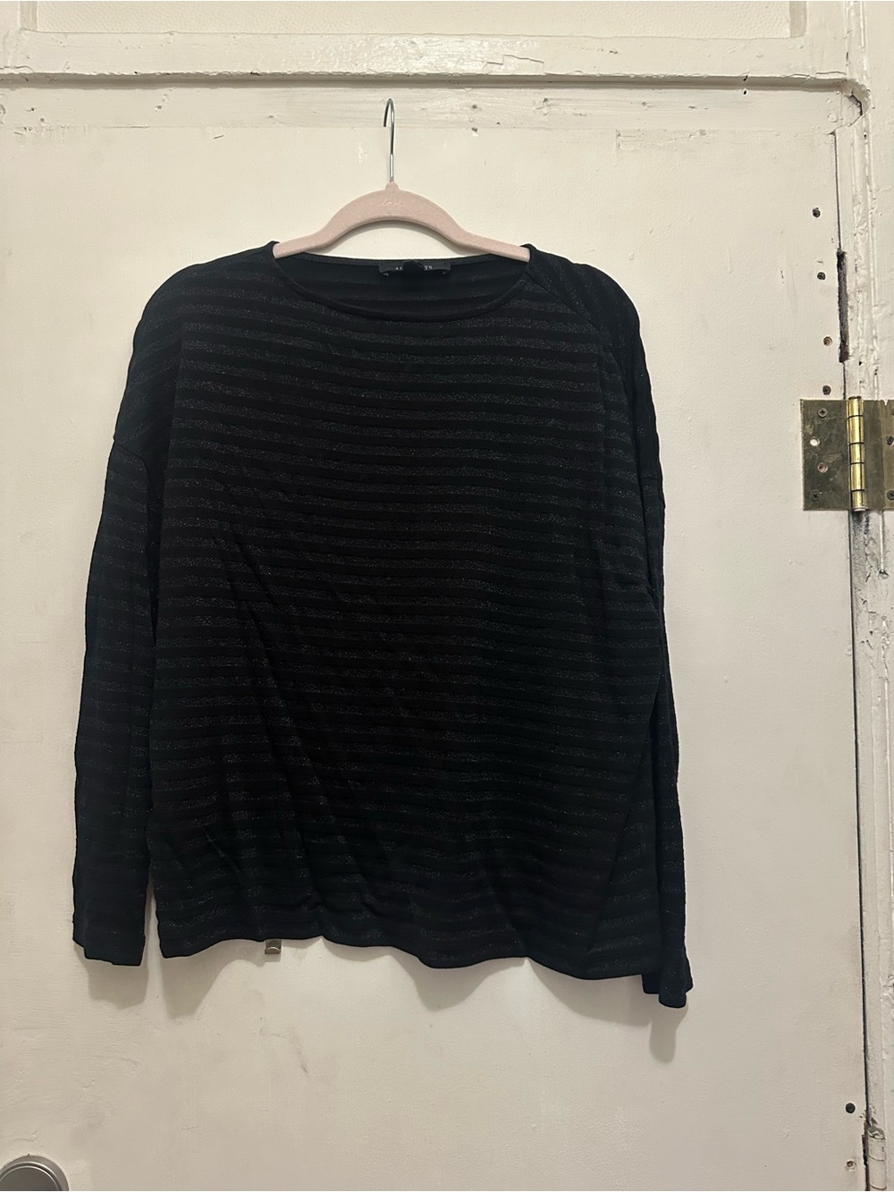 Sheer black All Saints long sleeve top